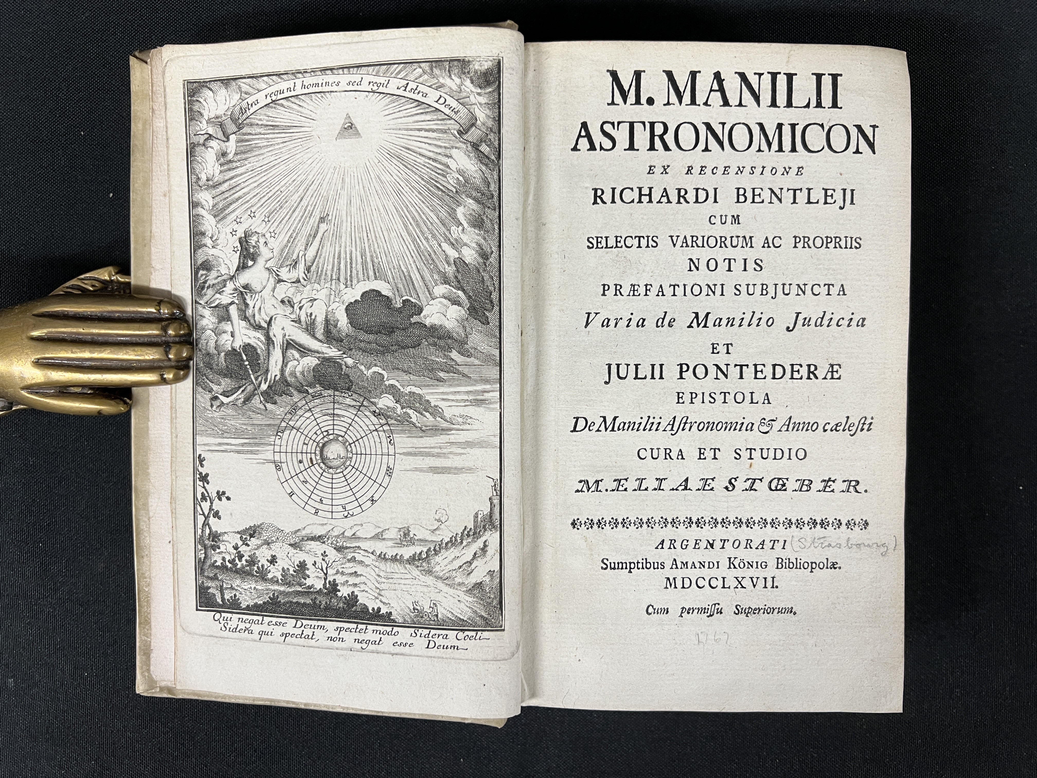 1767 Vellum binding - Roman astronomer Manilius. (Lot 31)